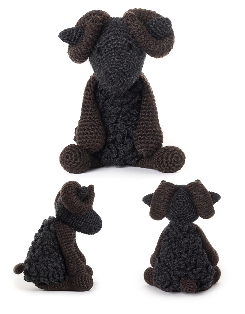 toft ed's animal Andras the Welsh Black Sheep amigurumi crochet
